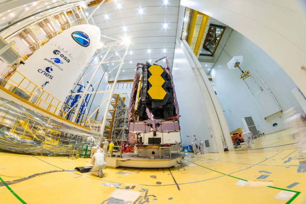 The Webb telescope was built in the US and transported to its launch site in Kourou in French Guyana this year with a planned date of departure of December 18. However, new problems have forced two delays. “The James Webb Space Telescope is confirmed for the target launch date of December 24,” tweeted launch company Arianespace, adding that it would go ahead at 12:20 GMT on that day. Confirming the launch date, NASA tweeted that the telescope was “encapsulated inside its @Ariane5 rocket fairing”. It follows in the footsteps of the legendary Hubble telescope but will be located much further from the sun. It is hoped it will reveal what the Universe looked like even closer to its birth nearly 14 billion years ago. The new telescope is named after the late James E. Webb, who ran the fledgling NASA space agency for much of the 1960s.